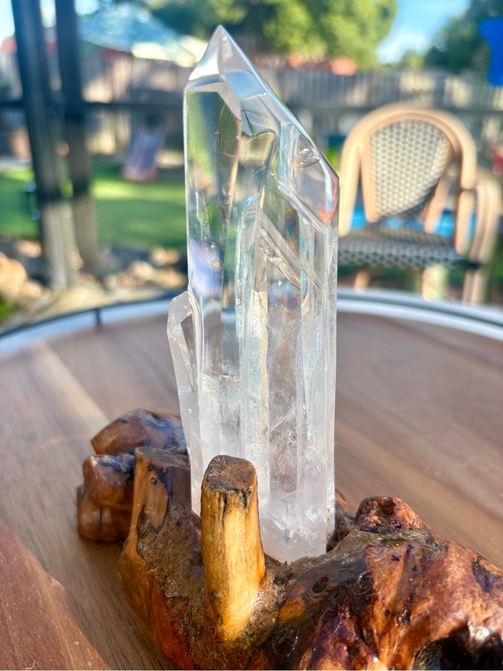 Clear Quartz points (crystal in crystal)